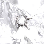 ASTM F136 Titanium Spike & Ball Septum Ring｜16G Hinged Clicker｜Punk Daith Jewelry｜Hypoallergenic｜Helix Conch Rook Cartilage - Image 5