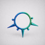 ASTM F136 Titanium Spike & Ball Septum Ring｜16G Hinged Clicker｜Punk Daith Jewelry｜Hypoallergenic｜Helix Conch Rook Cartilage - Image 10
