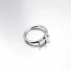 ASTM F136 Titanium Cross Septum Ring｜16G Hinged Clicker｜Gothic Daith Jewelry｜Hypoallergenic｜Helix Conch Rook Cartilage - Image 8