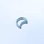 ASTM F136 Titanium Crescent Moon Septum Ring｜16G Hinged Clicker｜Sparkling CZ Daith Jewelry｜Hypoallergenic｜Helix Conch Rook Cartilage - Image 6