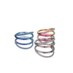 ASTM F136 Titanium Double Layer CZ Septum Ring｜16G Hinged Clicker｜Stacked Daith Jewelry｜Hypoallergenic｜Helix Conch Rook Cartilage - Image 4