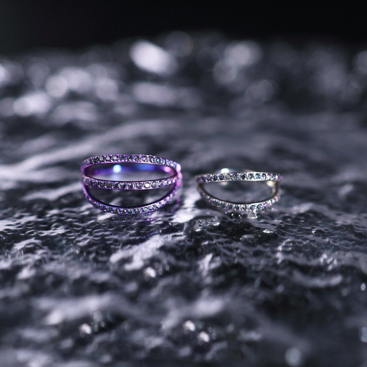 ASTM F136 Titanium Double & Triple Row CZ Septum Ring｜16G Hinged Clicker｜Stacked Daith Jewelry｜Hypoallergenic｜Helix Conch Rook Cartilage - Image 7