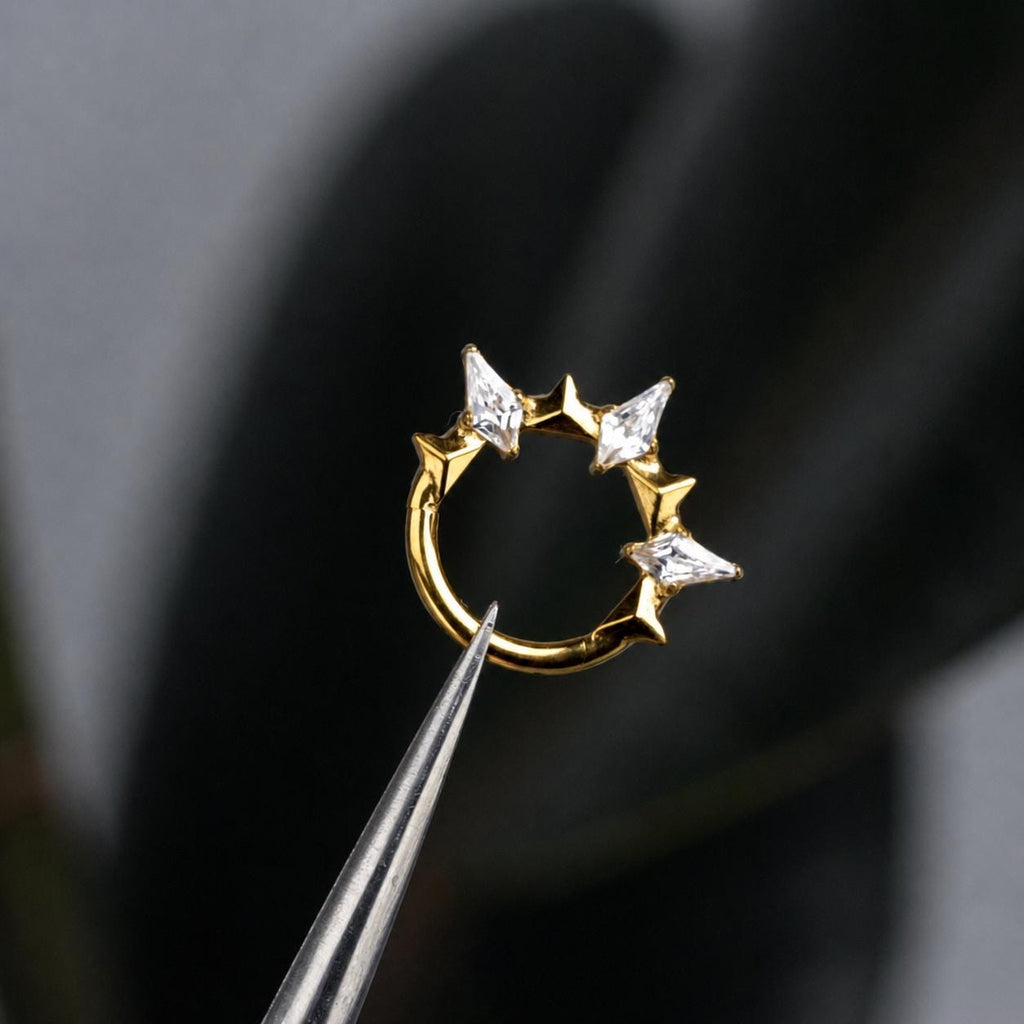 ASTM F136 Titanium Bow Septum Ring｜16G Hinged Clicker｜Cute Bow Daith Jewelry｜Hypoallergenic｜Helix Conch Rook Cartilage - Image 5