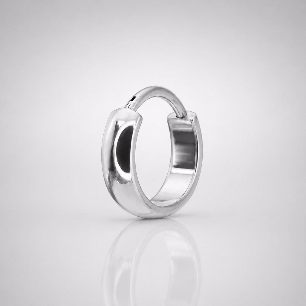 ASTM F136 Titanium Chunky Gold Septum Ring｜16G Hinged Clicker｜Minimalist Hoop Daith Jewelry｜Hypoallergenic｜Helix Conch Rook - Image 6