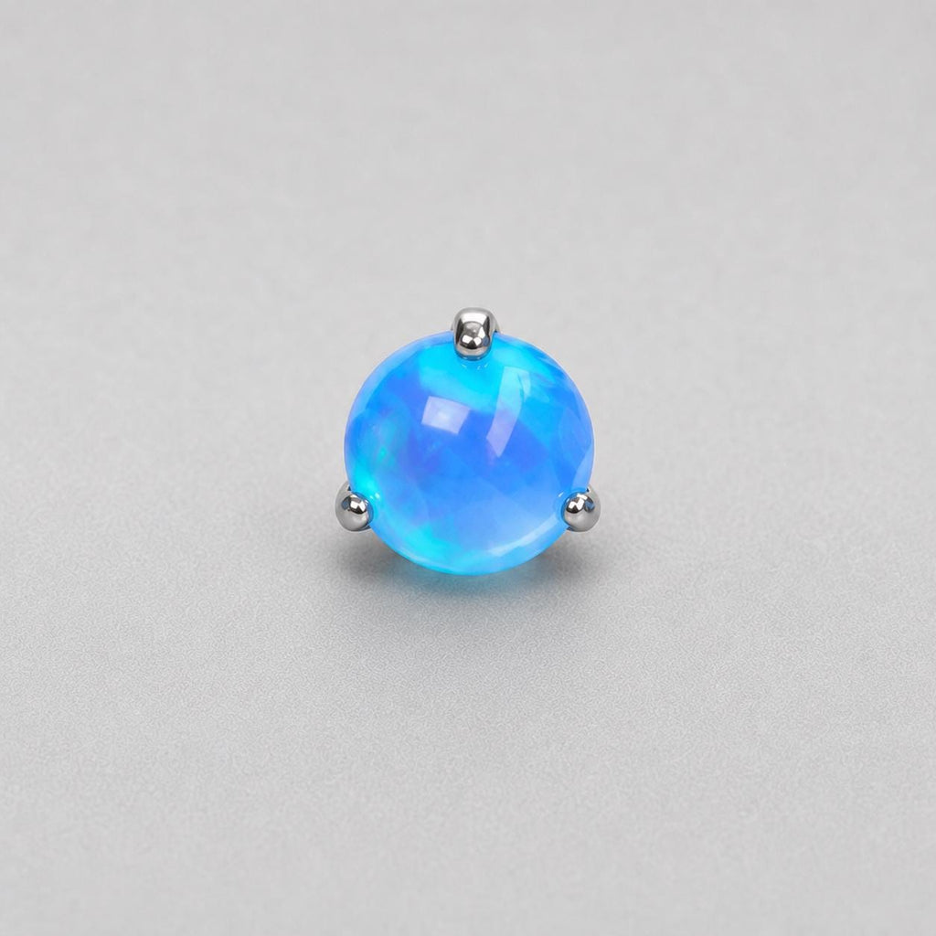Titanium Aurora Orb Opal Piercing Top - image 10