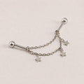 Starfall Chain titanium industrial barbell, detail view 7