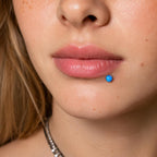 Titanium Fire Opal Four-Prong Piercing Top - image 6