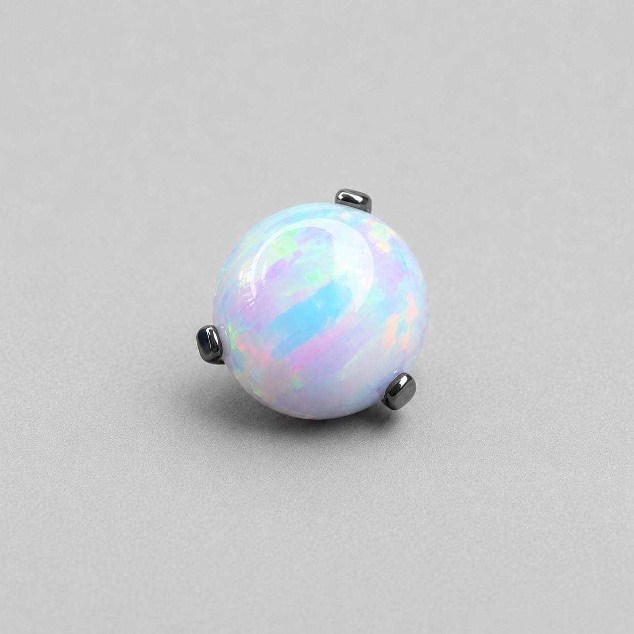 Titanium Fire Opal Four-Prong Piercing Top - image 10