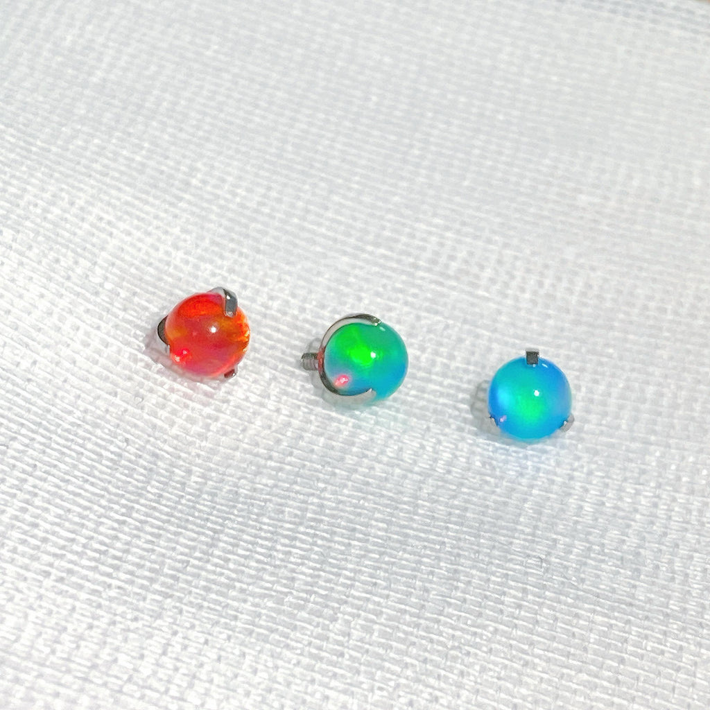 Titanium Nebula Opal Dragon-Claw Piercing Top - image 7