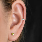 Titanium Fire Opal Threadless Piercing Top - image 2