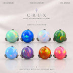 Titanium Fire Opal Four-Prong Piercing Top - image 1