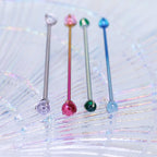 Crystal Sphere industrial barbell detail 3
