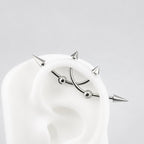 Double Spike industrial barbell detail 8
