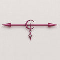 Crescent Moon Chain industrial barbell detail 3