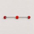 Opal Crystal industrial barbell detail 3