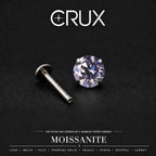 ETSY 4574960290 | IMAGE 1 | Lilac Moissanite Flat Back Stud