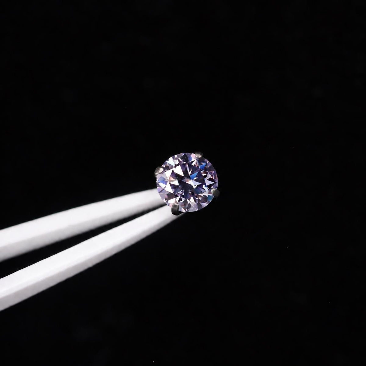 ETSY 4574960290 | IMAGE 5 | Lilac Moissanite Flat Back Stud
