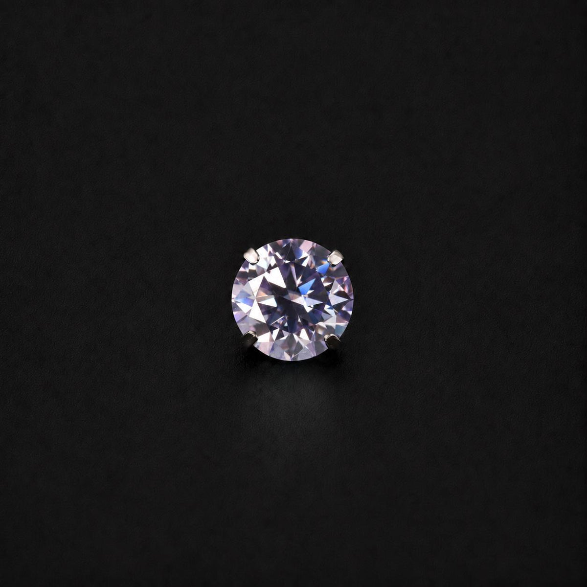 ETSY 4574960290 | IMAGE 7 | Lilac Moissanite Flat Back Stud