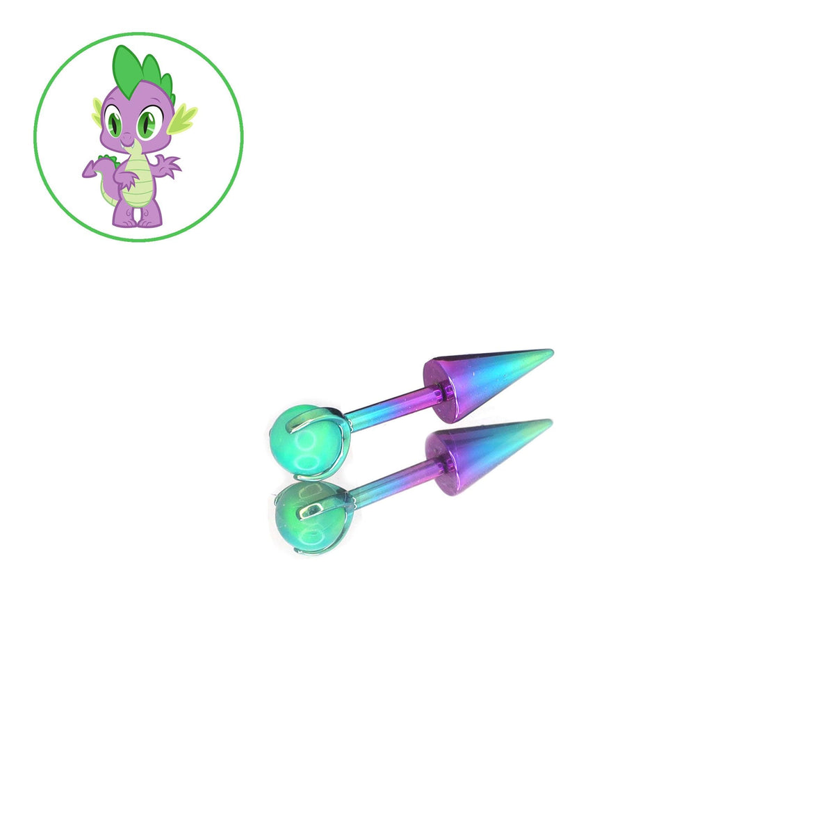 Spike Opal Spike Barbell in ASTM F136 Titanium