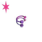 Twilight Sparkle Opal Star Spiral in ASTM F136 Titanium