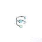 Mistmane Opal Star Spiral in ASTM F136 Titanium