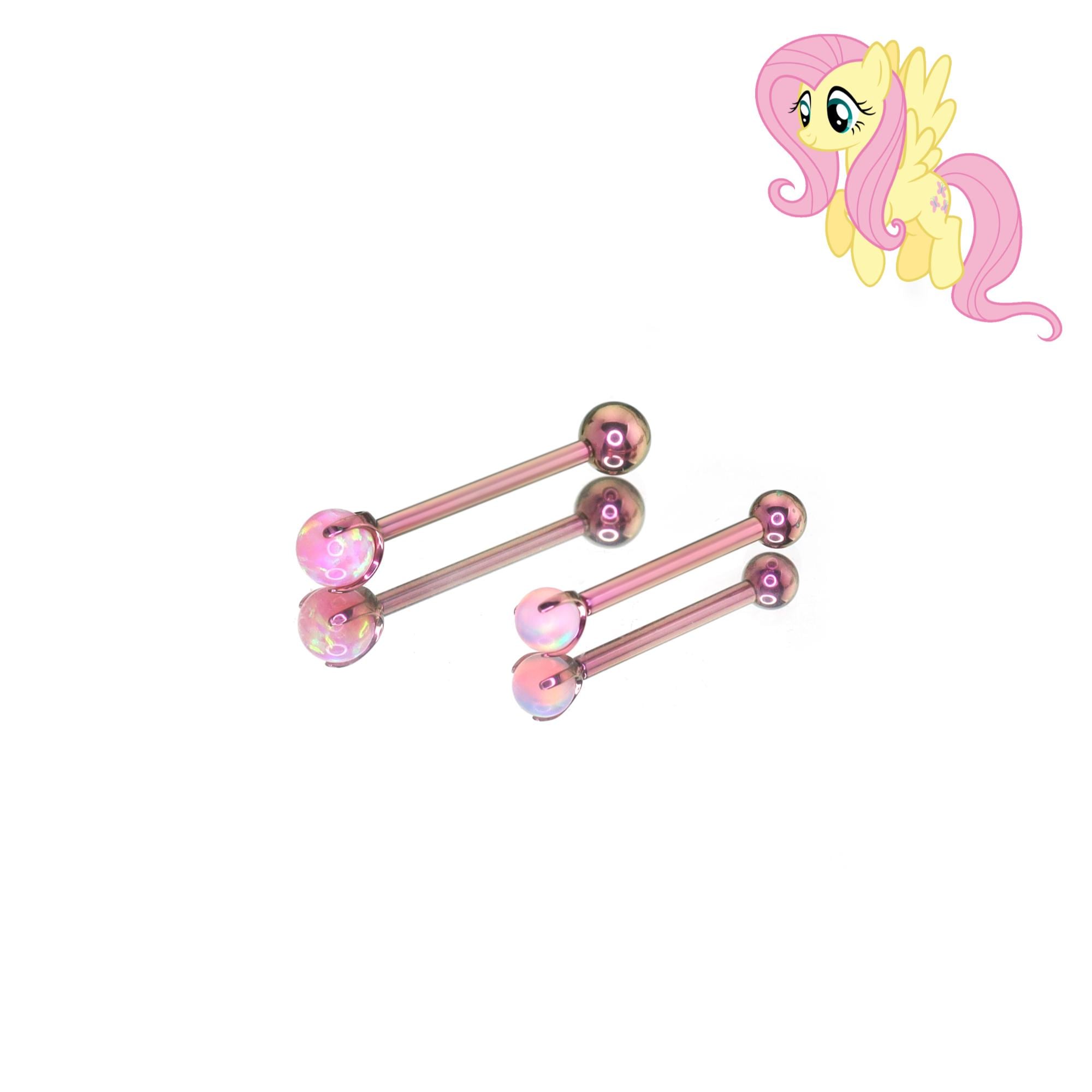 Fluttershy Celestial Opal Barbell in ASTM F136 Titanium