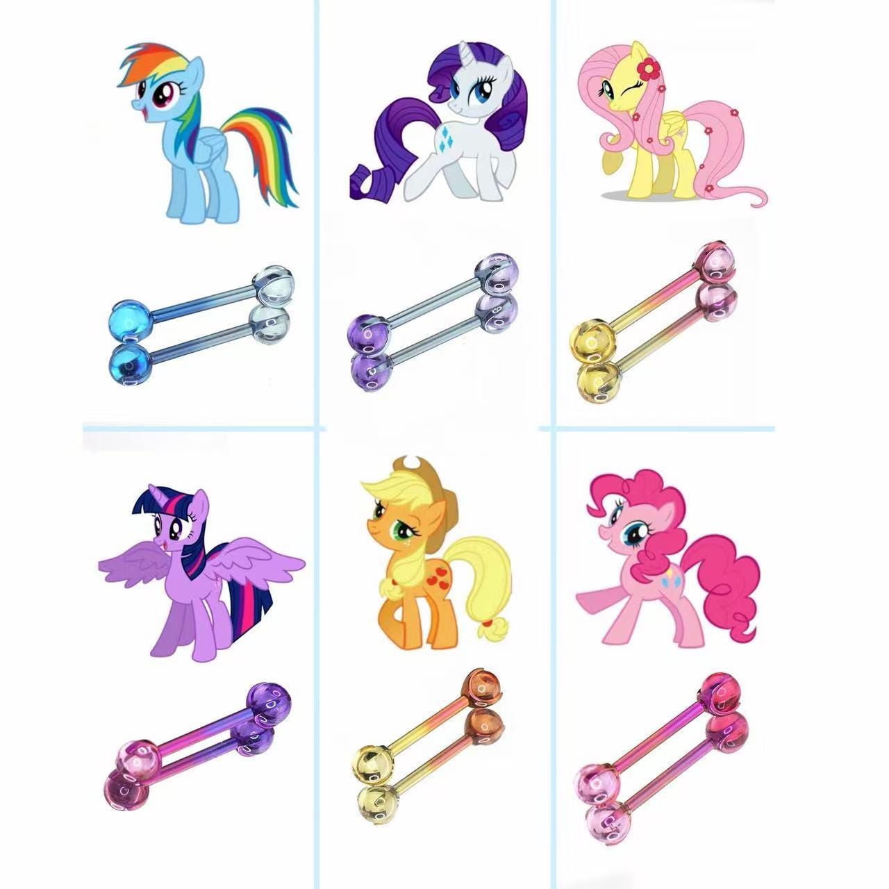 Mane Six Opal Barbell in ASTM F136 Titanium
