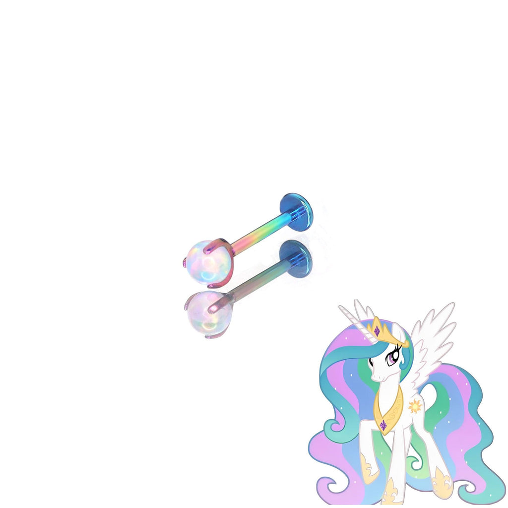 Princess Celestia Mane Six Labret Stud in ASTM F136 Titanium