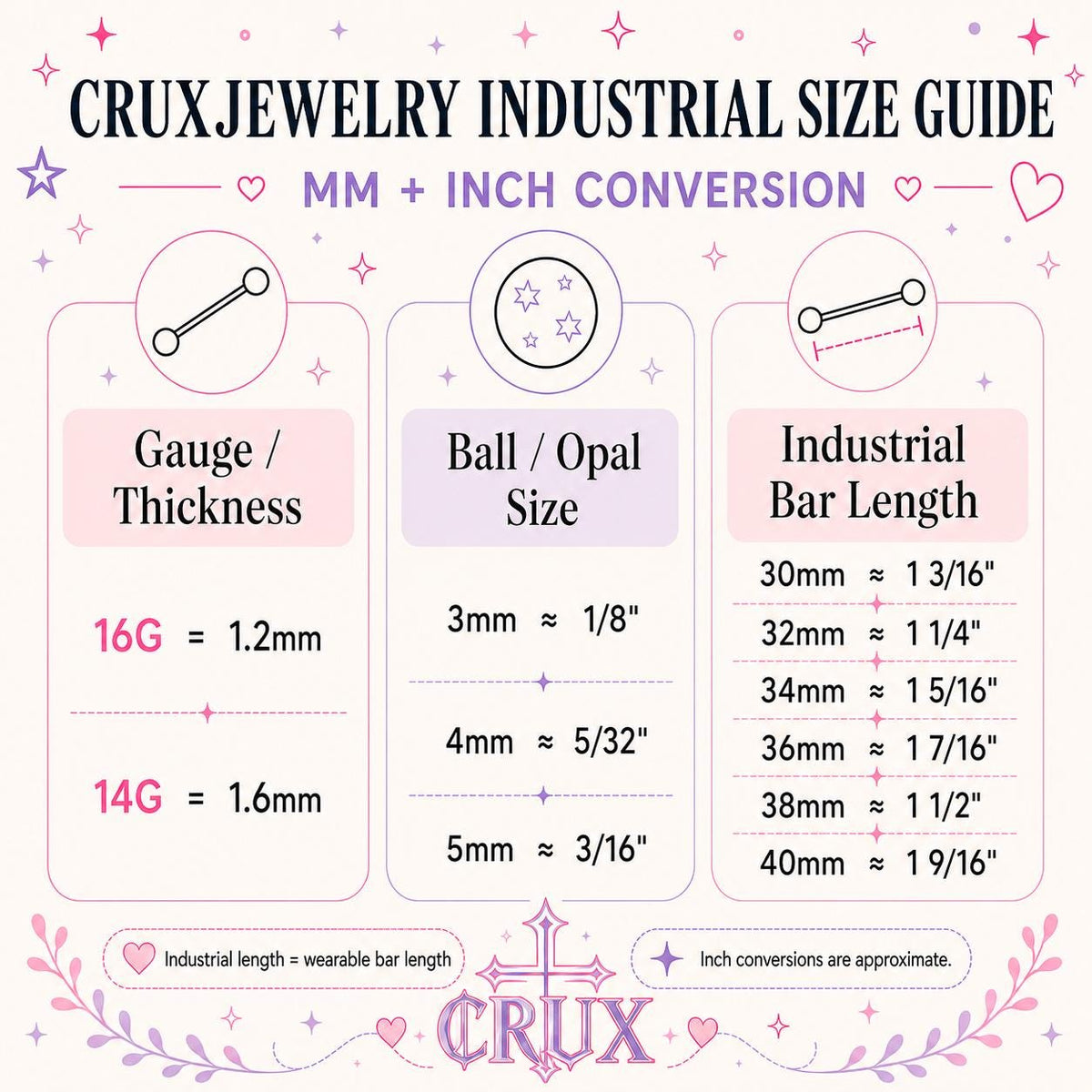 Prismatic Faux Industrial Bar size and fit reference