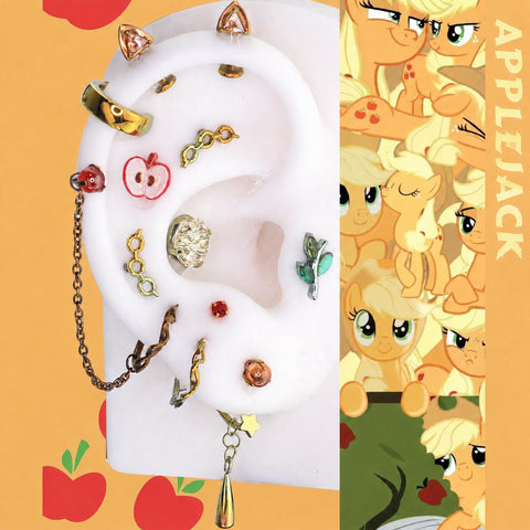 Ensemble d'accessoires pour oreilles de la série Applejack de My Little Pony