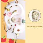 PALE YELLOW FIREWORK Applejack Ear Stack in ASTM F136 Titanium