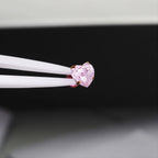 Pink Heart CZ Pinkie Pie Ear Stack in ASTM F136 Titanium