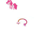 Pinkie Pie Pastel Crystal Horseshoe in ASTM F136 Titanium