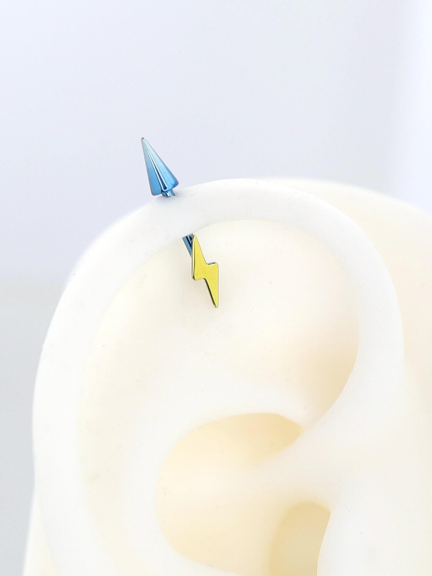 Rainbow Star & Lightning Stud threading and construction detail