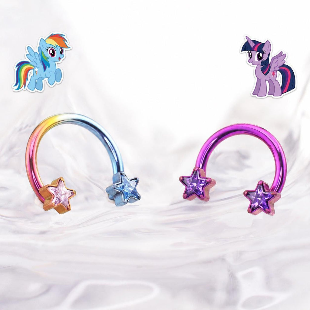 Character Star Horseshoe in ASTM F136 Titanium