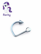 Rarity Opal Spike D-Ring in ASTM F136 Titanium