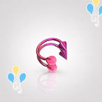 Pinkie Pie Opal Spike Spiral in ASTM F136 Titanium