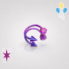Princess Luna Opal Spike Spiral in ASTM F136 Titanium