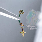Princess Celestia Stacked Star Curved Barbell in ASTM F136 Titanium