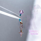 Twilight Sparkle Stacked Star Curved Barbell in ASTM F136 Titanium