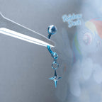 Rainbow Dash Stacked Star Curved Barbell in ASTM F136 Titanium