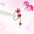 Pinkie Pie Four-Point Star Horseshoe in ASTM F136 Titanium