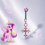 Princess Cadance Cross Star Straight Barbell in ASTM F136 Titanium