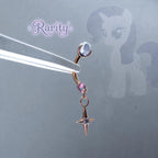 Titanium Four Point Star Charm Curved Barbell | Eyebrow Rook Snug Navel Collarbone Piercing | Pony Inspired Kawaii Jewelry - product image 4