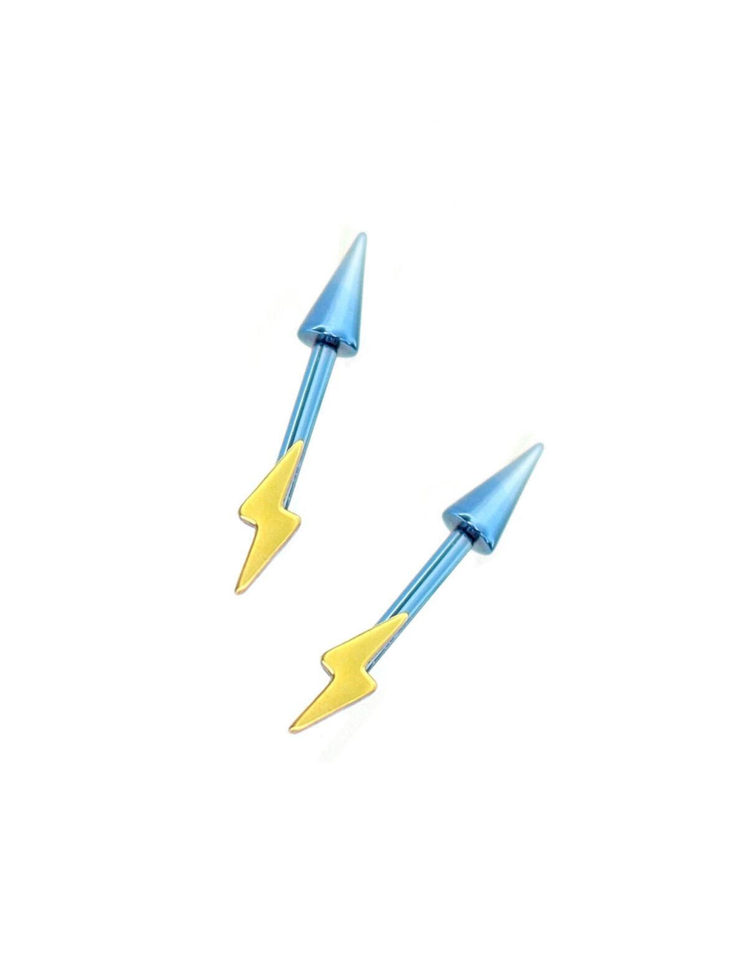 F136 Titanium Rainbow Dash Spike Helix Earring | Kawaii Star Lightning Bolt Cartilage Piercing | Elf Ear Devil Ear Hypoallergenic Jewelry - product image 3