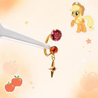 MLP F136 Titanium Four Point Star Horseshoe Ring | Pony Inspired Lip Cartilage Helix Hoop | Internally Threaded Kawaii Piercing - product image 2