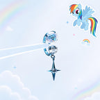 MLP F136 Titanium Four Point Star Horseshoe Ring | Pony Inspired Lip Cartilage Helix Hoop | Internally Threaded Kawaii Piercing - product image 5