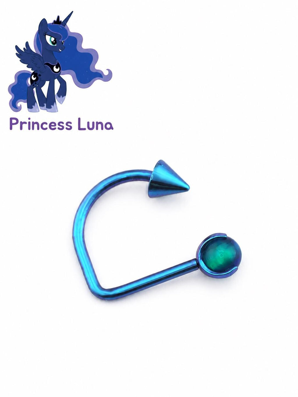 D Shape MLP Titanium Cartilage Hoop Earring｜F136 Lip Ring Lip Stud｜Opal Spike D Ring Piercing｜ 16G Helix Conch Labret Jewelry - product image 10