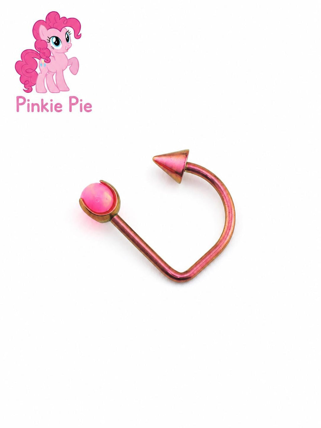 D Shape MLP Titanium Cartilage Hoop Earring｜F136 Lip Ring Lip Stud｜Opal Spike D Ring Piercing｜ 16G Helix Conch Labret Jewelry - product image 7