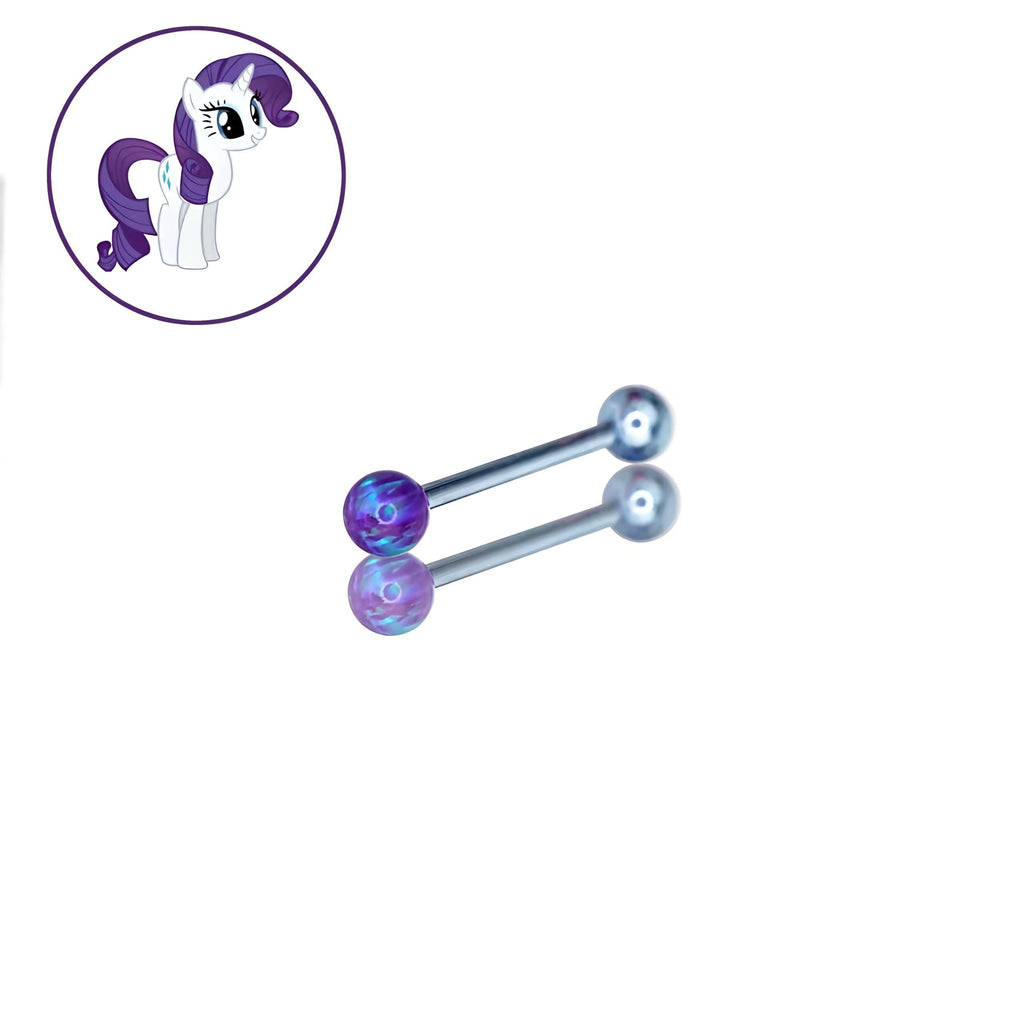 Titanium My Little Pony Inspired Tongue Ring | Opal Straight Barbell | Mane 6 Sunset Shimmer Starlight Glimmer Piercing | Kawaii Jewelry - product image 8